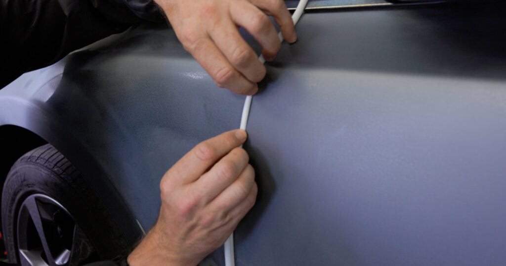 JTAPE Primeshield being applied to car